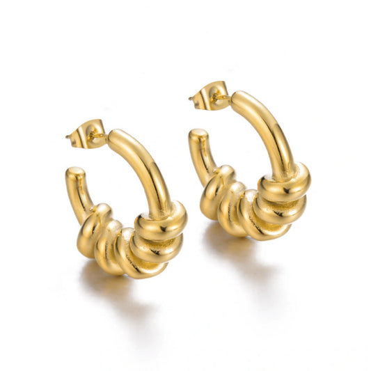 Rope earrings gold