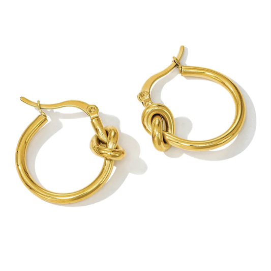 Twist earrings gold