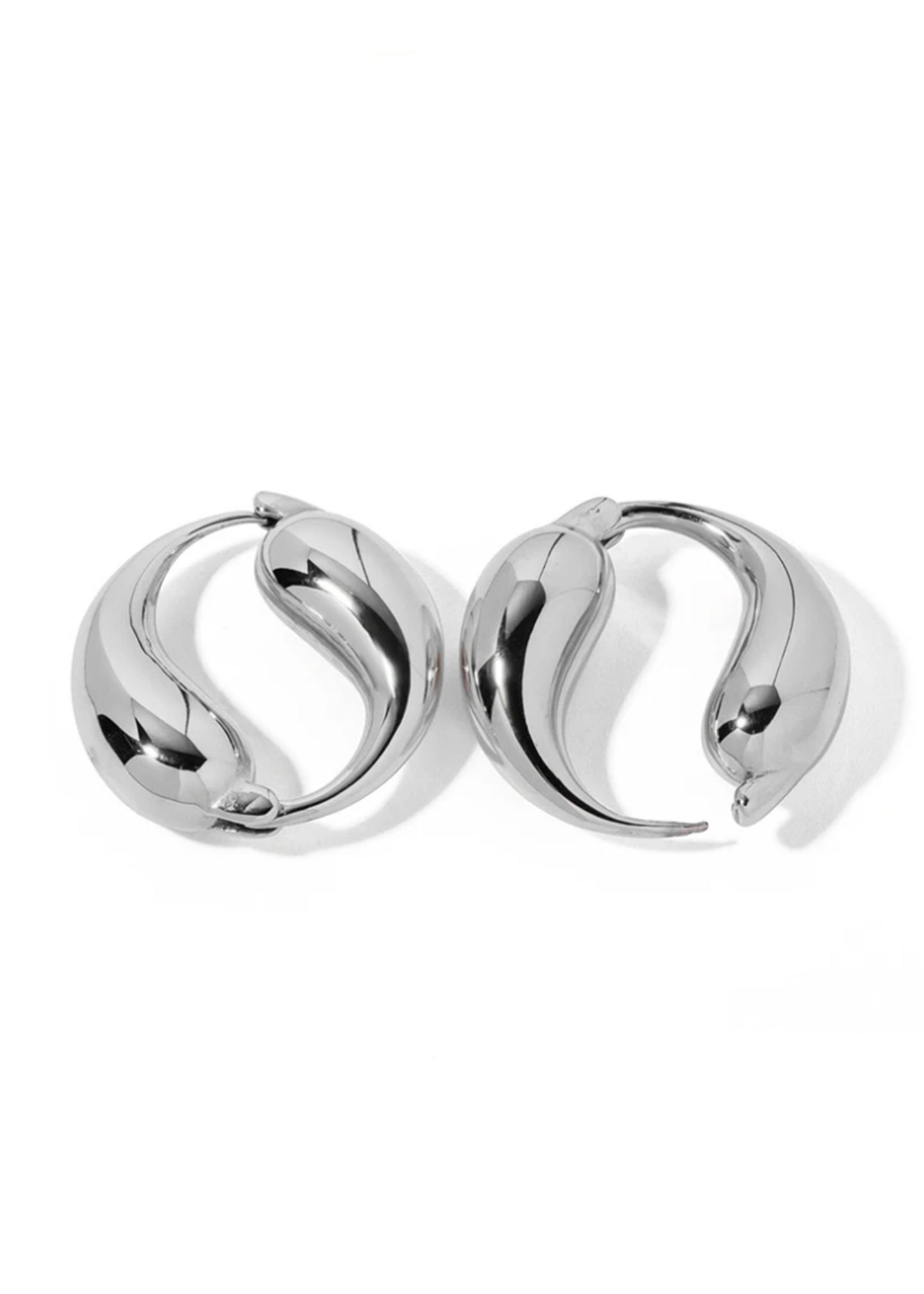 Drop hoops silver