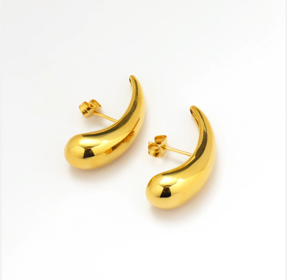 Drip earrings gold