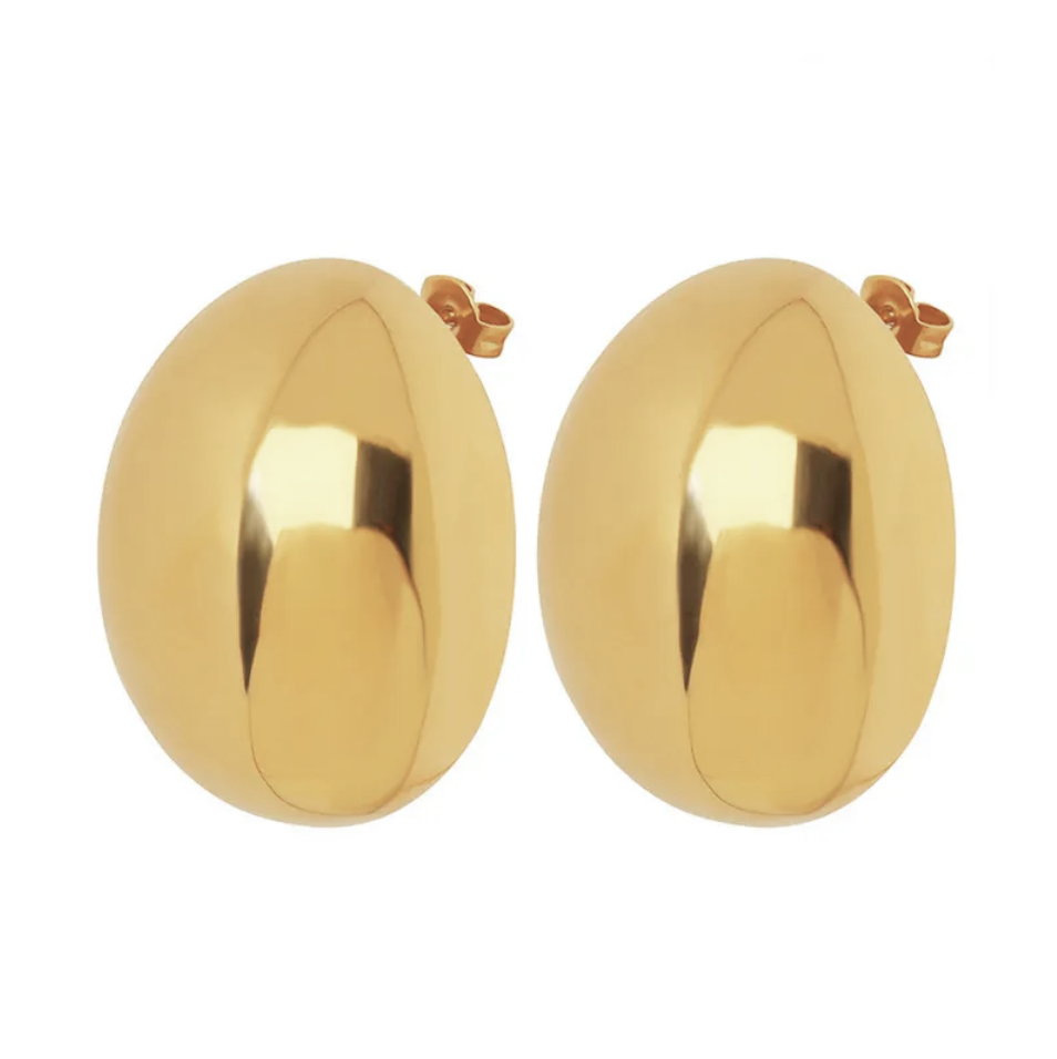 Planet earrings gold