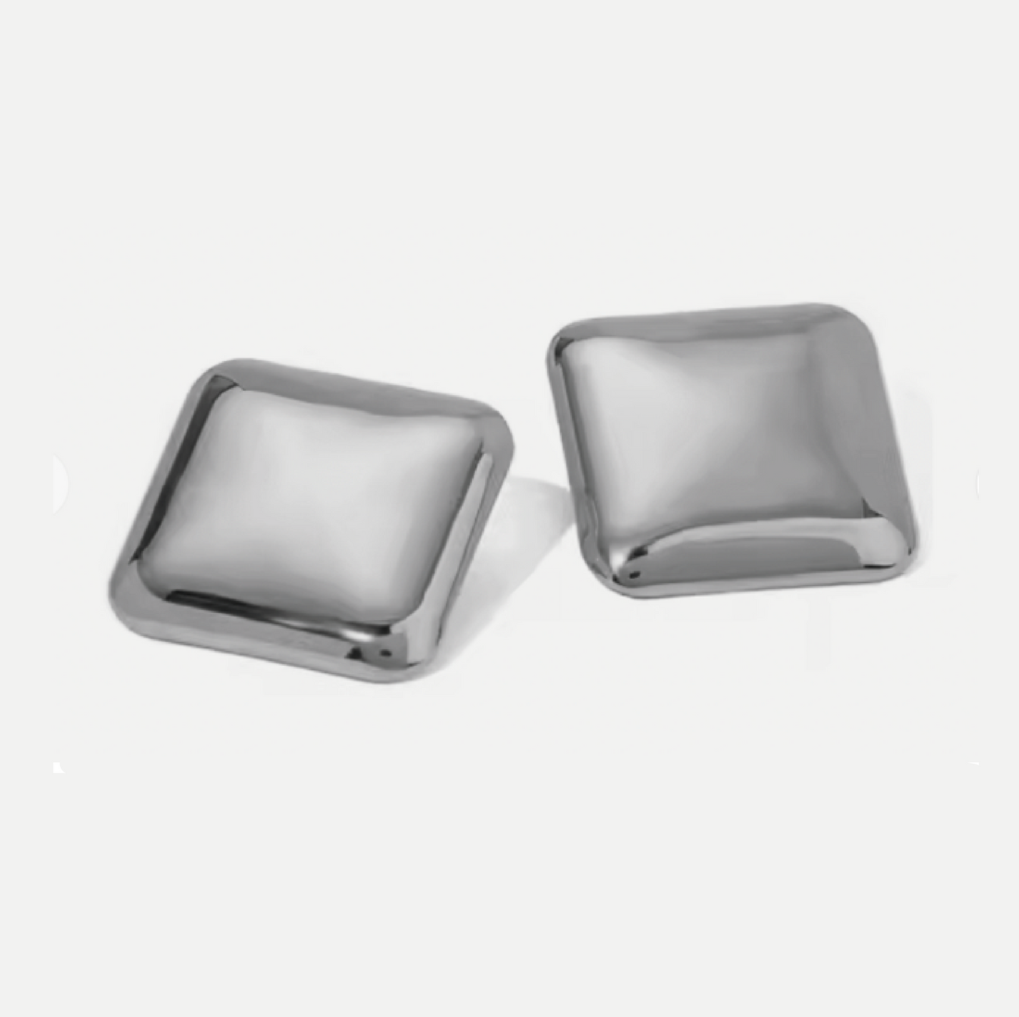 Square earrings silver